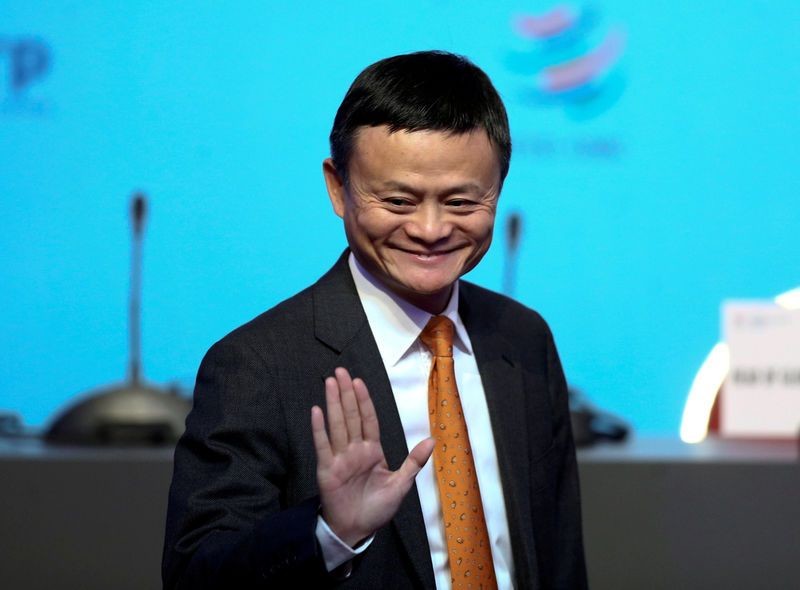 FILE PHOTO: Alibaba Group Executive Chairman Jack Ma gestures as he attends the 11th World Trade Organization's ministerial conference in Buenos Aires, Argentina December 11, 2017. REUTERS/Marcos Brindicci/File Photo FILE PHOTO: Alibaba Group Executive Chairman Jack Ma gestures as he attends the 11th World Trade Organization's ministerial conference in Buenos Aires, Argentina December 11, 2017. REUTERS/Marcos Brindicci/File Photo